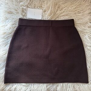 ☕️ OAK + FORT | KNIT MINI SKIRT in Coffee Bean (XXS) ☕️